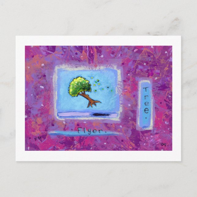 Titled:  Tiny Art #597 - Tree.  Flyer. ART Postcard (Front)