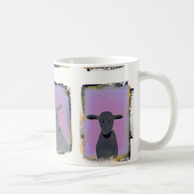 Titled:  White Sheep, Grey Sheep, Black Sheep Coffee Mug (Right)