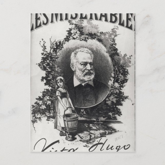 Titlepage first edition of 'Les Miserables' Postcard (Front)