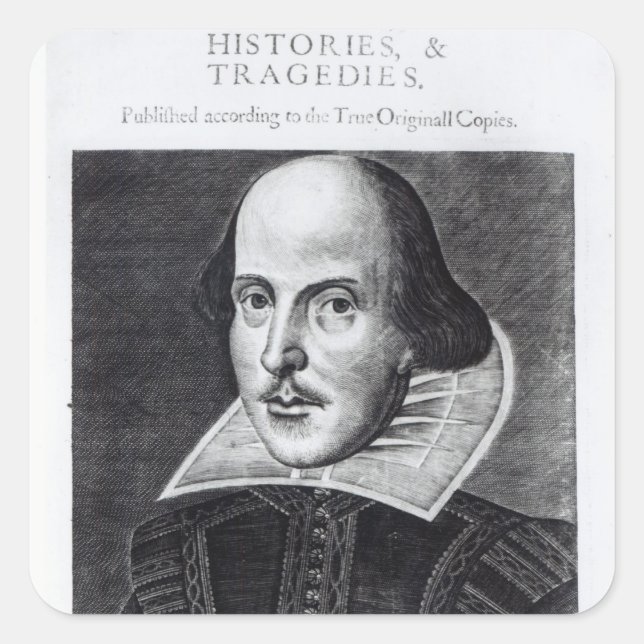 Titlepage, 'Mr. William Shakespeares Square Sticker (Front)