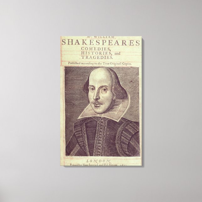 Titlepage of 'Mr. William Shakespeares Canvas Print (Front)