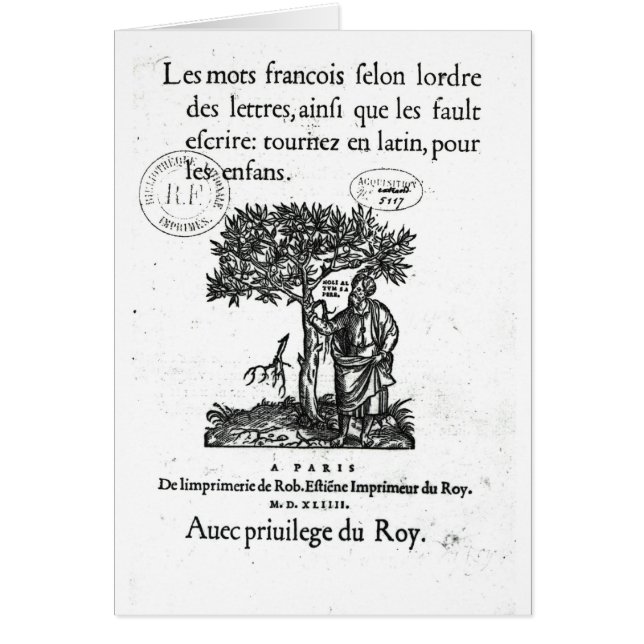 Titlepage of the first French-Latin dictionary (Front)