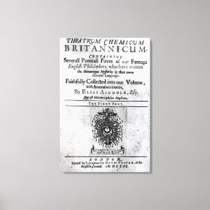 Titlepage 'Theatrum Chemicum Britannicum' Canvas Print