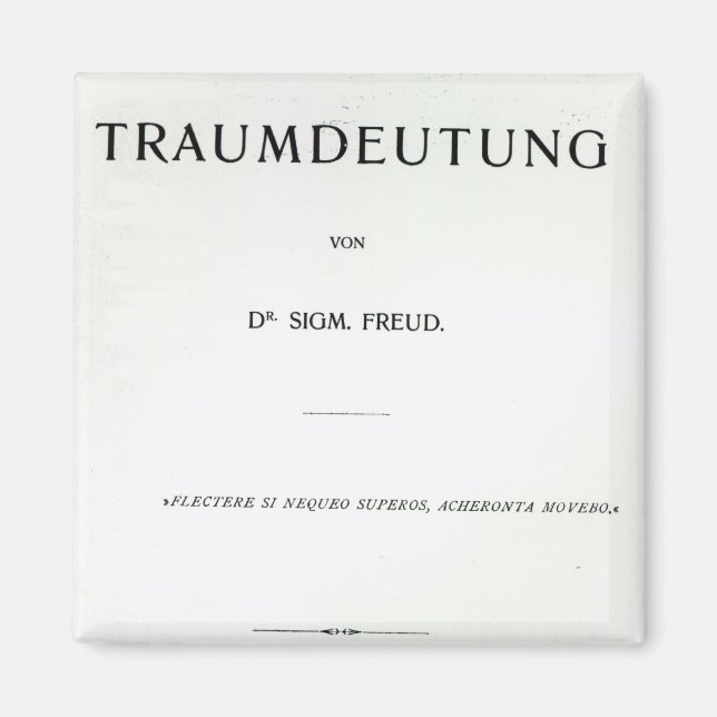 Titlepage to Die Traumdeutung by Sigmund Freud Magnet (Front)