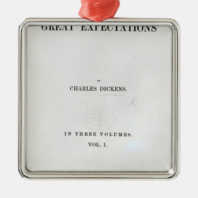 Titlepage to Great Expectations by Charles Metal Tree Decoration (Front)