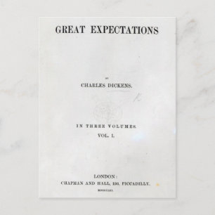 Titlepage to Great Expectations by Charles Postcard
