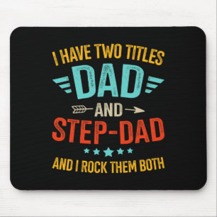 Titles Step Bonus Dad Fathers Day Birthday Christm Mouse Pad