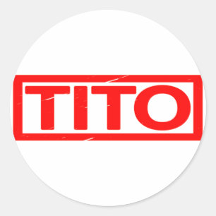Tito Stamp Classic Round Sticker