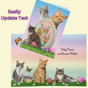 Tito, Taz, Annie Cat Easter Greetings Card