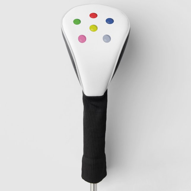TÍTULO: Set of coloured balls Golf Head Cover (Front)