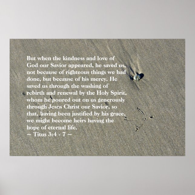 Titus 3:4 - 7 Poster (Front)