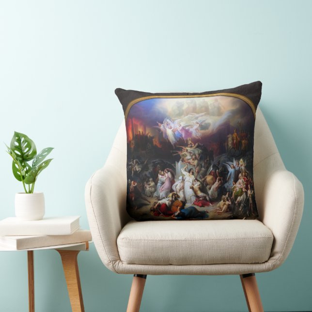 Titus destroying Jerusalem by Wilhelm von Kaulbach Cushion (Chair)