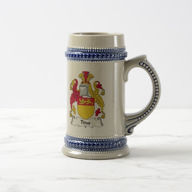 Titus Family Crest Beer Stein (Right)