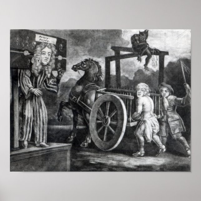 Titus Oates on the third day of his punishment Poster (Front)