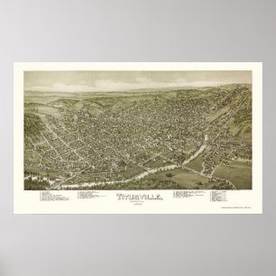 Titusville, PA Panoramic Map - 1895 Poster