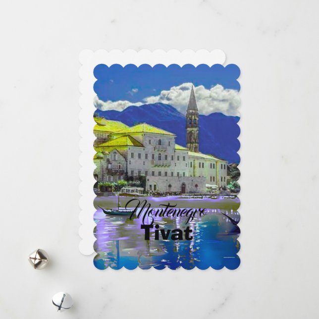 Tivat Montenegro, modern  postcard, Coast Travel A Holiday Card (Front/Back In Situ)
