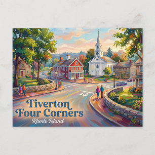 Tiverton Four Corners Rhode Island Postcard