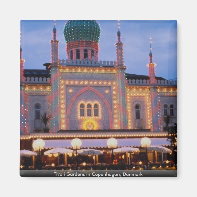 Tivoli Gardens in Copenhagen, Denmark Magnet (Front)
