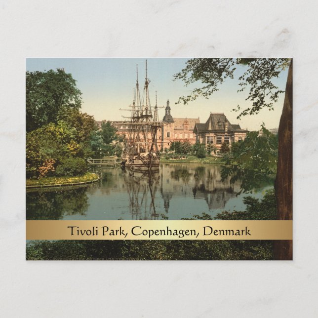Tivoli Park, Copenhagen, Denmark Postcard (Front)
