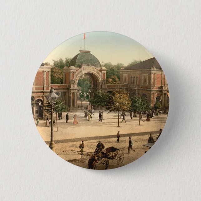 Tivoli Park Entrance Copenhagen Denmark 6 Cm Round Badge (Front)