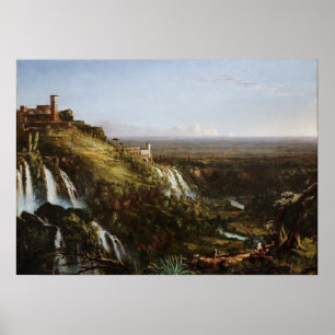 Tivoli Waterfall — Temple of the Sibyl, Cole Poster