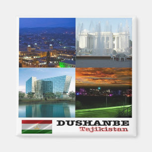 TJ - Tajikistan - Dushanbe - Collage Mosaic Magnet