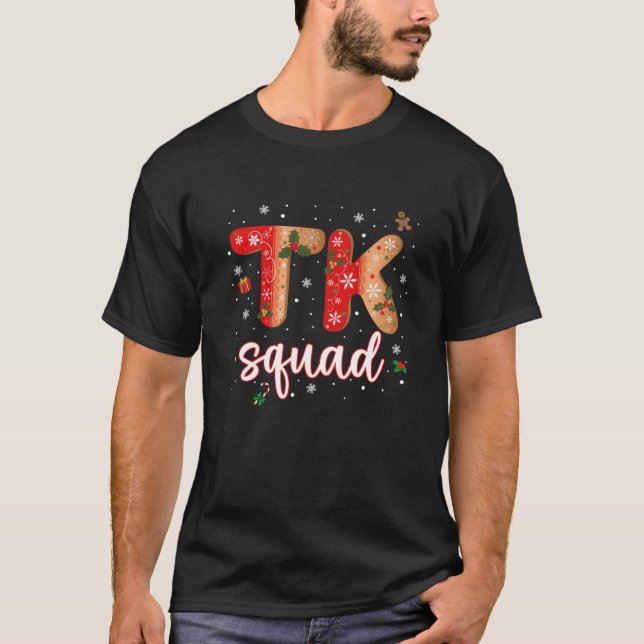 TK Candy Cane Crew Funny Christmas TK Squad Teache T-Shirt (Front)