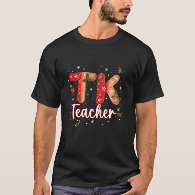TK Candy Cane Crew Funny Christmas TK Squad Teache T-Shirt (Front)