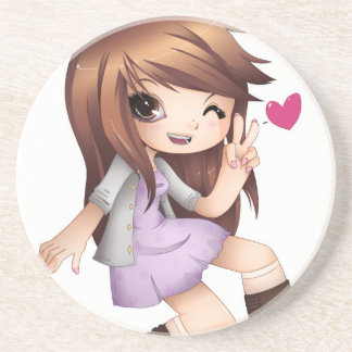 TK chibi sandstone coaster