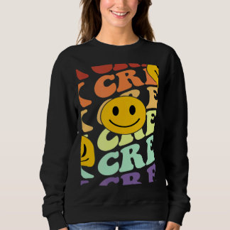 Tk crew squad retro smile face Back To School kind Sweatshirt