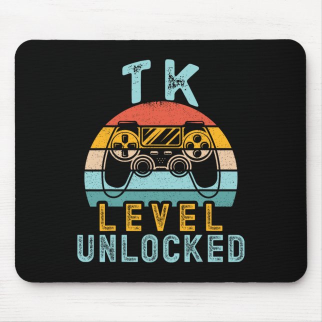 Tk Level Unlocked Video Game Ck To School Boy Tk K Mouse Pad (Front)
