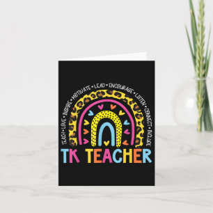 Tk Teacher Back To School Teacher Kid Card