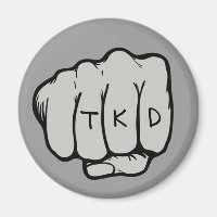 TKD Fist Round Magnet