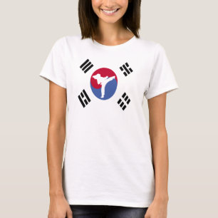 TKD Girl Kicker Plain T-Shirt