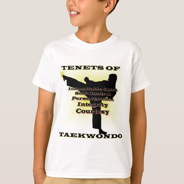 TKD Tenets Gold Highlight T-Shirt (Front)