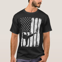 TKD US Vintage American Flag Sports Patriotic Taek