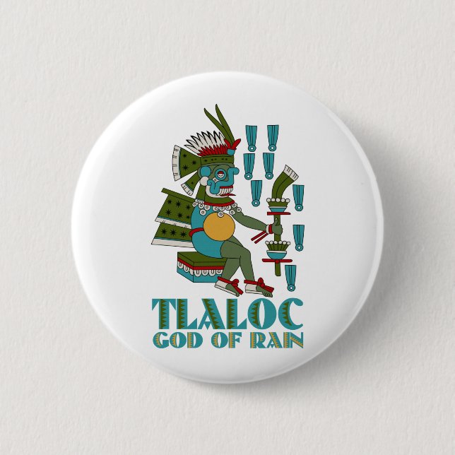 Tlaloc 6 Cm Round Badge (Front)