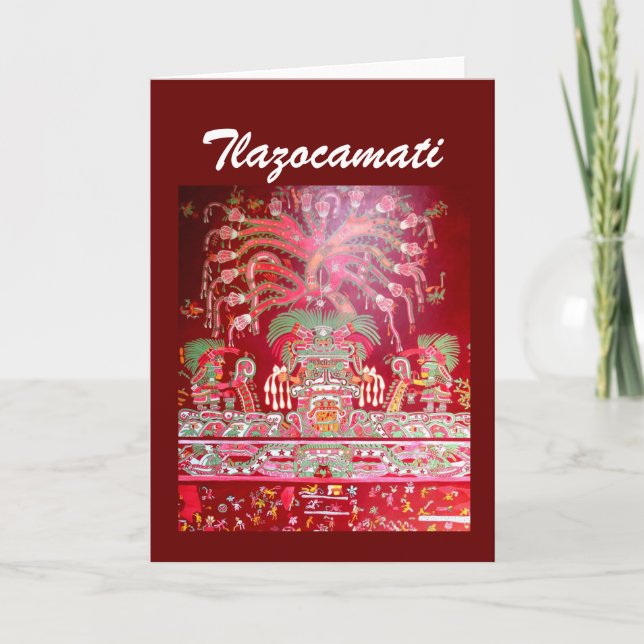 Tlazocamati Nahuatl Aztec Thank You  Card (Front)