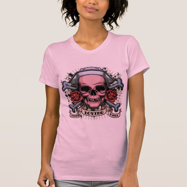 TLC Nurse Skull T-Shirt (Front)