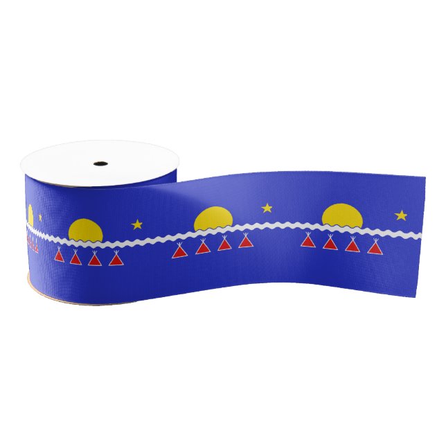 Tlicho Flag Ribbon Tlicho Nation Ribbon Grosgrain Ribbon (Spool)