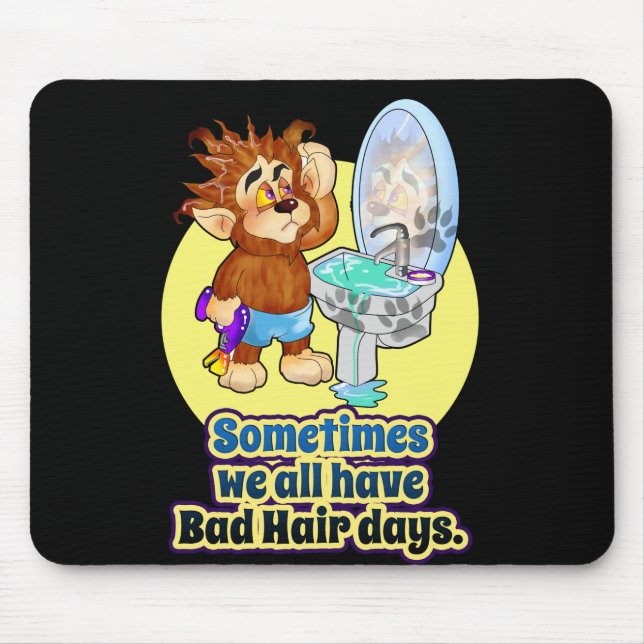 TLM: Willie the Wolf Bad Hair Days Mousepad (Front)