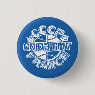 TM-7, USSR- France space mission 3 Cm Round Badge
