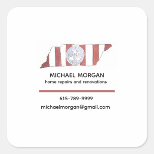 TN state flag business cards Square Sticker