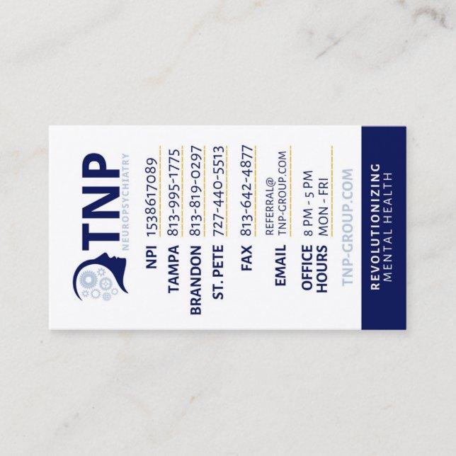 TNP REFERRAL CARD (Front)