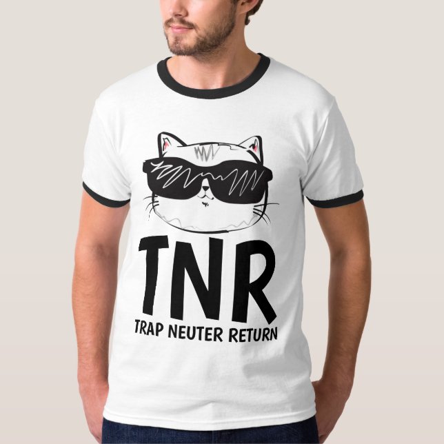 TNR TRAP NEUTER RETURN Cat-T-shirts T-Shirt (Front)