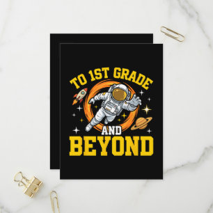 to 1st Grade and Beyond Astronaut Student Invitation Postcard
