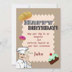 To a baker card