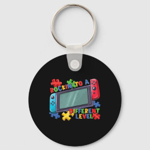 To A Different Level Gamer 2024 Video Game Autism Key Ring