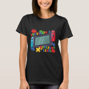 To A Different Level Gamer 2024 Video Game Autism T-Shirt