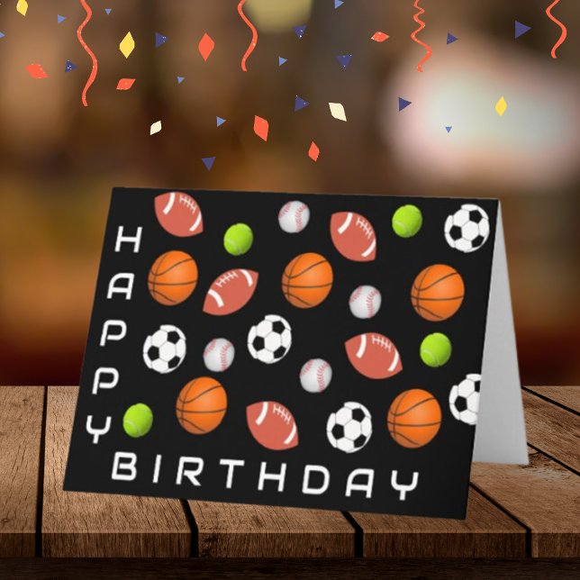 To a huge sports fan! Happy Birthday  Card (Creator Uploaded)